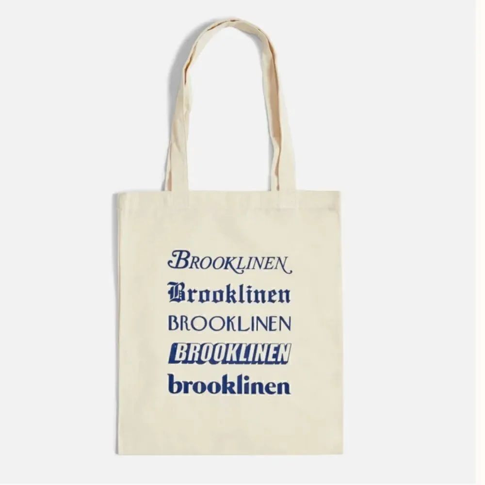 Brooklinen Cotton Tote Bag NWT Cream Blue Logo Canvas Shopper Lot of 2!